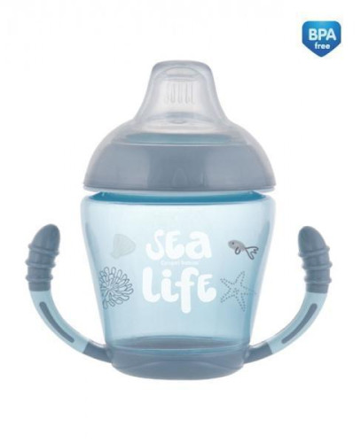 Nevylévací hrníček se silikonovým ventilem 230 ml Sea Life