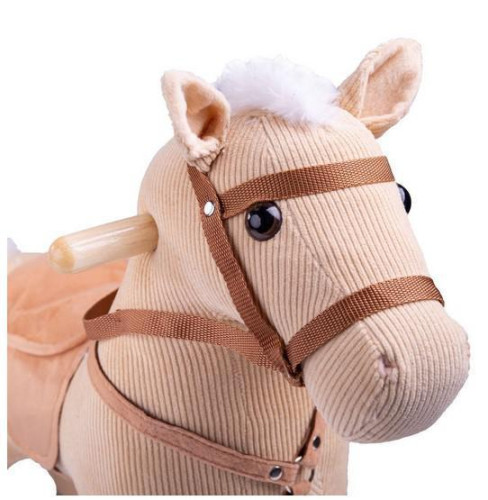 Bigjigs Toys Dřevěný houpací kůň béžový