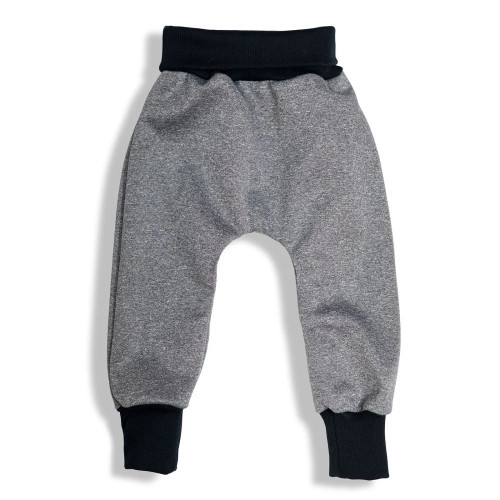 Dětské softshellové kalhoty Černý melír - černé Esito