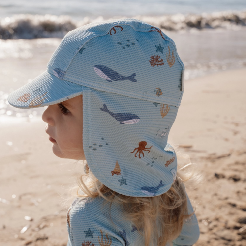 Plážová kšiltovka s ochranou krku Ocean Friends Little Dutch