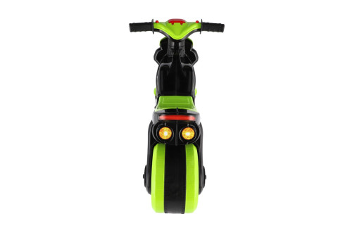 Odrážedlo motorka zeleno-černá se světlem se zvukem