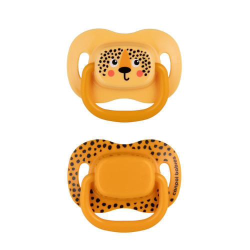 Set symetrických silikonových dudlíků BabiesBoo 0-6 m 2 ks Canpol babies