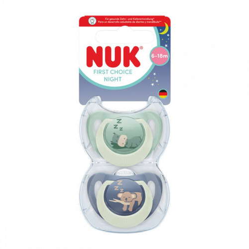 Dudlík First Choice Night 0-6 m 2 ks NUK
