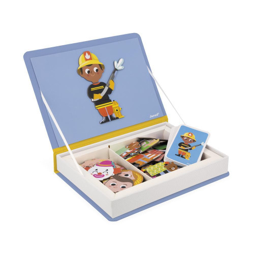 Magnetická kniha skládačka pro děti Povolání Magnetibook Janod