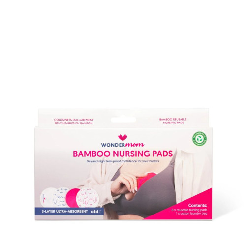 Pratelné bambusové vložky do podprsenky 8 ks Wondermom