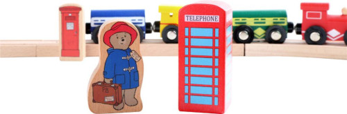 Dřevěná vláčkodráha Paddington 43 dílů Small foot