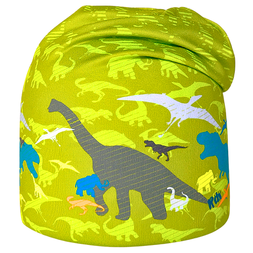 Funkční oboustranná čepice Dinosauři RDX Černá/zelená