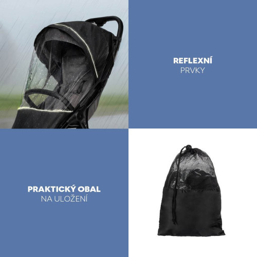 Pláštěnka na kočárek univerzální exclusive Black Zopa