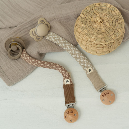 Bibs Paci Braid klip na šidítko s kroužkem