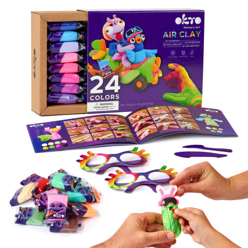 Samoschnoucí modelovací hmota set 24 barev Okto