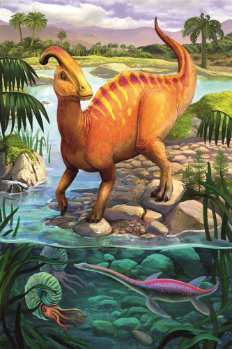 Minipuzzle dinosauři 4 druhy, 54 dílků
