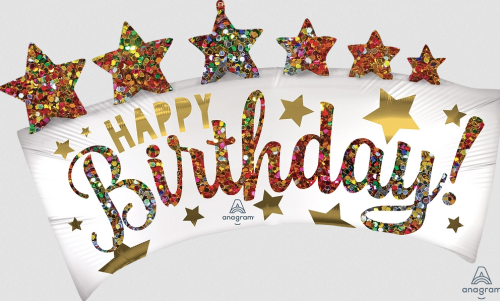 Happy Birthday fóliový balónek 86 cm