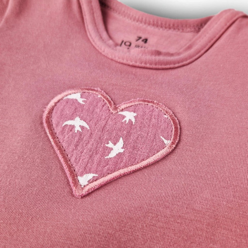 Body šaty tenké KR Outlast® UPF 50+ tm.starorůžové vlaštovky Little Angel