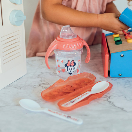 Sada 2 lžic s pouzdrem Minnie New Thermobaby
