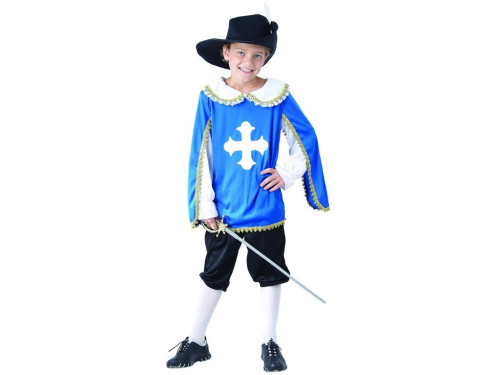 Kostým na karneval mušketýr, Vel. 130 - 140 cm