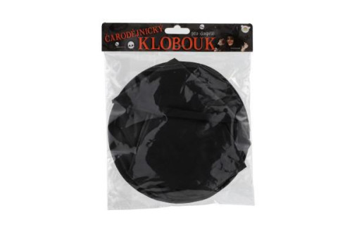 Klobouk čarodějnický skládací dospělý 38 cm