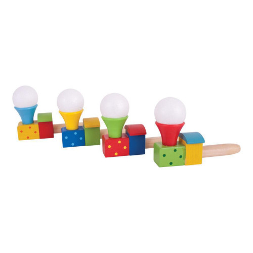 Foukání lokomotiva s balónkem 1ks Bigjigs Toys