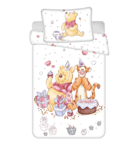 Povlečení do postýlky Medvídek Pú "Birthday party" 100 x 135, 40 x 60 cm Jerry Fabrics
