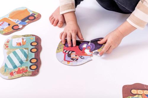 Véééliké puzzle Stavební stroje KukiKuk