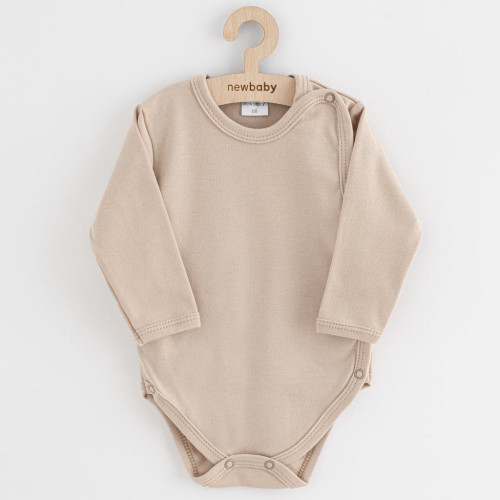 Kojenecké celorozepínací body New Baby Classic II Uni 3ks béžové