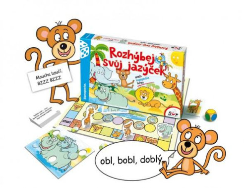 Rozhýbej svůj jazýček aneb logopedie hrou společenská hra v krabici