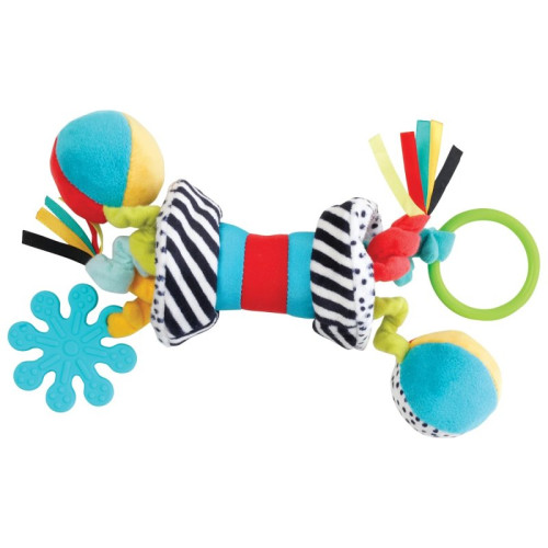 Wimmer chrastítko s kousátkem Zaggles Manhattan Toy