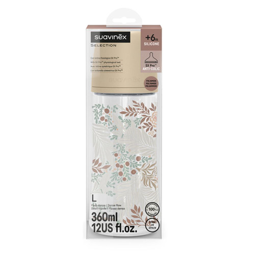 Kojenecká láhev Poetry 360 ml fyziol průtok L Suavinex