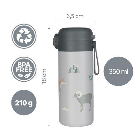 Termoska na tekutiny s brčkem a silikonovým držákem 350 ml Zopa