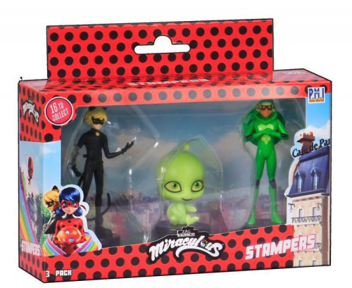 Miraculous: Beruška a Černý kocour- razítka 3 ks