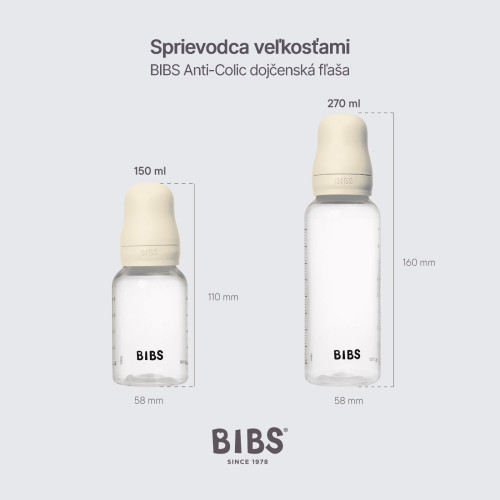 Antikoliková láhev se silikonovým dudlíkem 270 ml Bibs