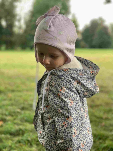 Kojenecká bavlněná čepička s mašličkou New Baby Nunu bílá