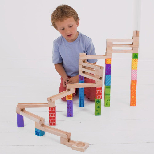 Dřevěná kuličková dráha barevná Bigjigs Toys