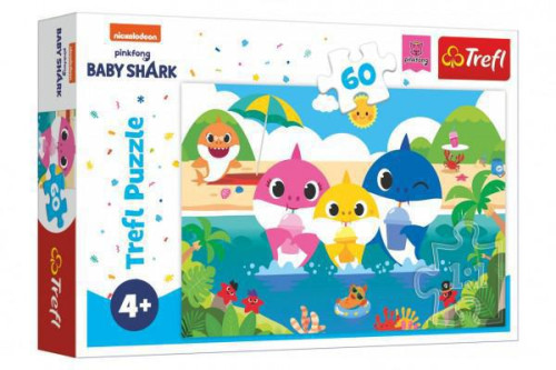 Puzzle Žraločí rodinka/Baby Shark na dovolené 60 dílků