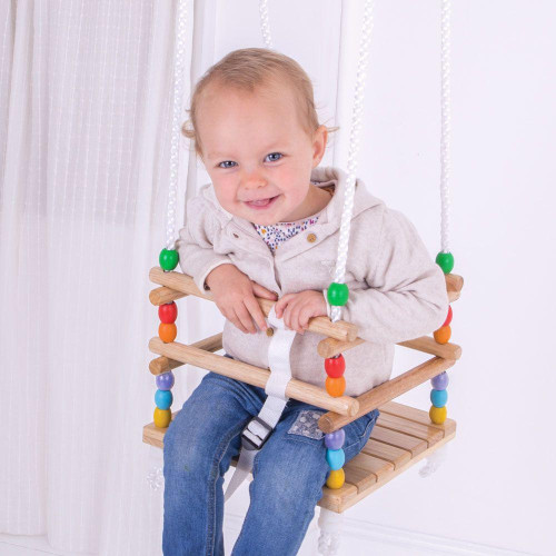 Dřevěná korálková houpačka Bigjigs Toys