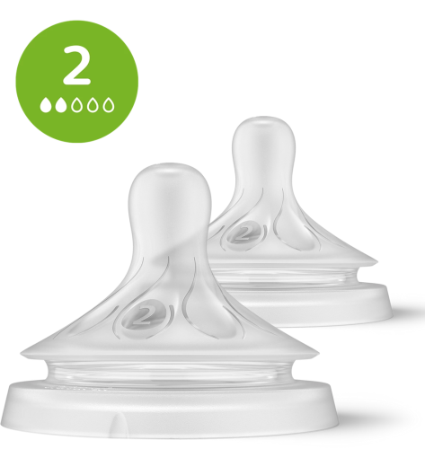 Dudlík Natural Response 2 Philips AVENT pomalý průtok 0 m+, 2 ks