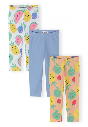 Dívčí capri legíny Ovoce 3pack Minoti