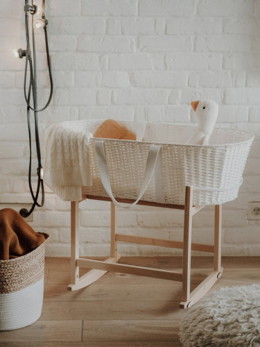 Ahojbaby Mojžíšův košík pro miminko Paper Dream white + matrace Basic