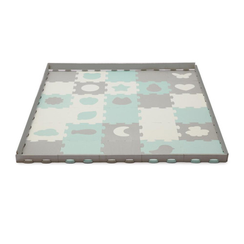 Podložka pěnová puzzle Luno Shapes KINDERKRAFT SELECT 185 x 165 cm Mint, 30 ks, Premium