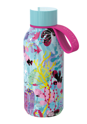 Nerezová termoláhev Solid Kids s poutkem 330 ml Qukka