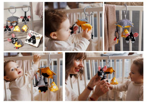 Kontrastní kolotoč Mouse pro miminko Baby Ono