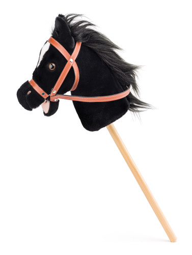 Hobby horse Baron černý kůň na tyči se zvuky
Faunica