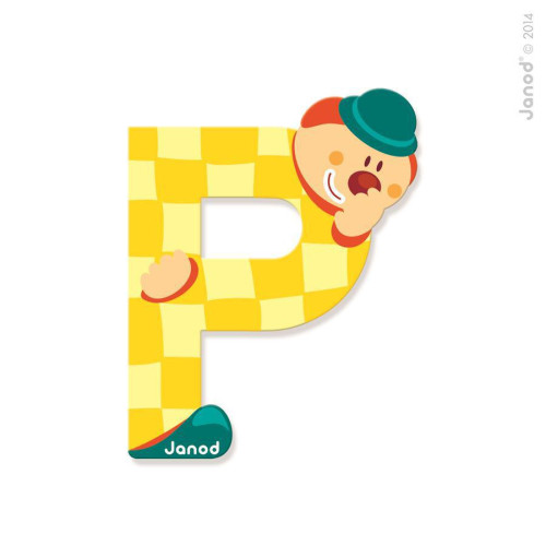 Dřevěné písmenko lepící 9 cm Janod
