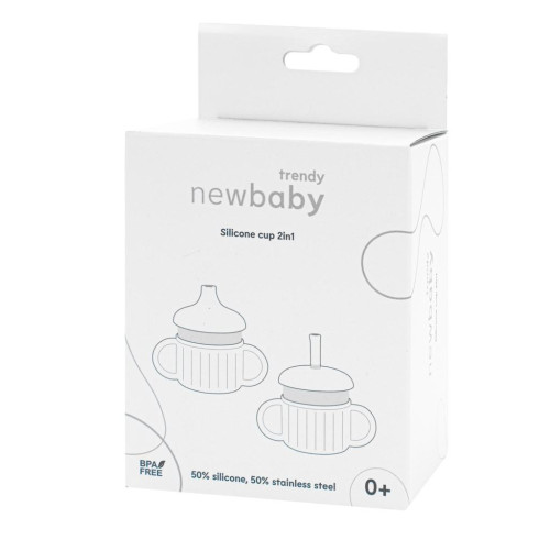 Dětský silikonový hrneček 2 v 1 New Baby
