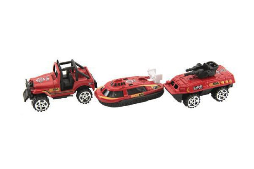 Auto hasiči kov/plast 7 cm na volný chod