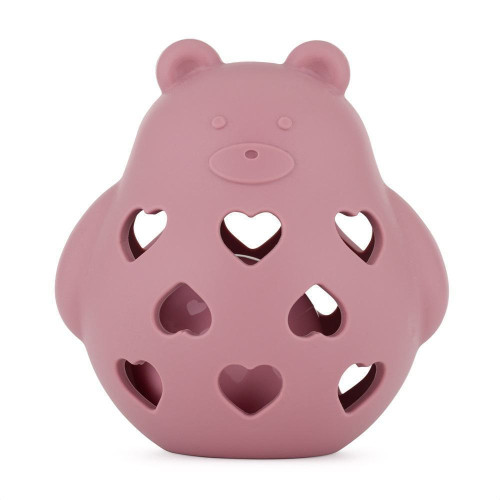 Hračka silikonová s chrastítkem PETITE&MARS Bear Basil