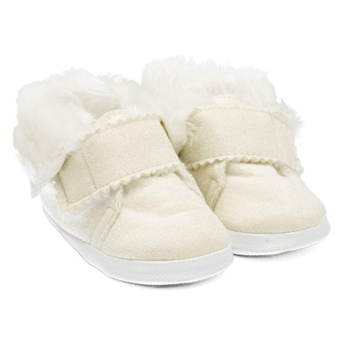 Kojenecké zimní semiškové capáčky New Baby béžové