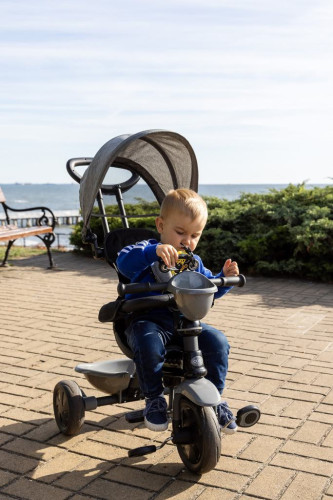 Tříkolka Cosy Grey, věk 10 - 72 měsíců Qplay