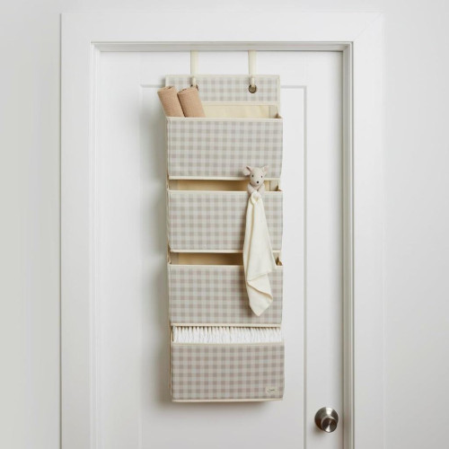 Závěsný organizér Recycled Gringham Beige 3 SPROUTS