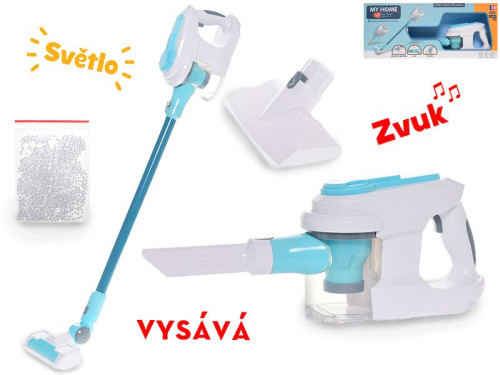 Vysavač tyčový 34 cm na baterie s doplňky 3 ks se světlem a zvukem