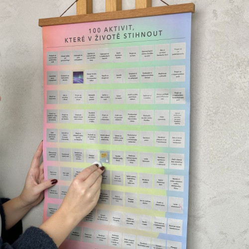 Stírací plakát - 100 aktivit, které v životě stihnout
